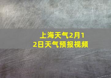 上海天气2月12日天气预报视频