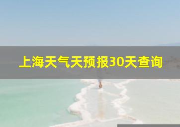 上海天气天预报30天查询