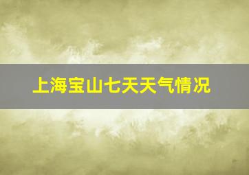 上海宝山七天天气情况