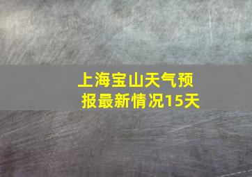 上海宝山天气预报最新情况15天