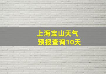 上海宝山天气预报查询10天