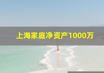 上海家庭净资产1000万