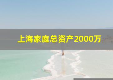 上海家庭总资产2000万