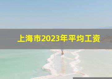 上海市2023年平均工资