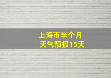 上海市半个月天气预报15天