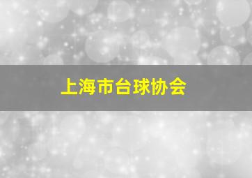 上海市台球协会