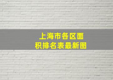 上海市各区面积排名表最新图