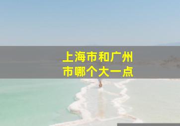 上海市和广州市哪个大一点