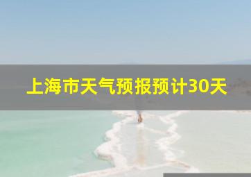 上海市天气预报预计30天