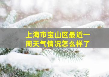 上海市宝山区最近一周天气情况怎么样了