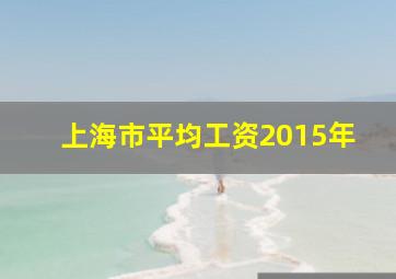 上海市平均工资2015年