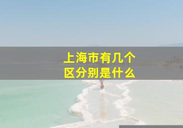 上海市有几个区分别是什么