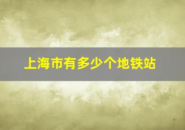 上海市有多少个地铁站