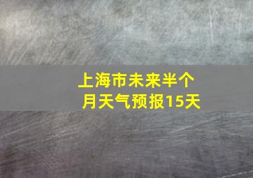 上海市未来半个月天气预报15天