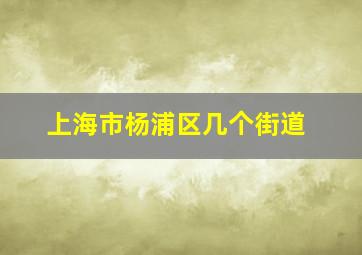 上海市杨浦区几个街道