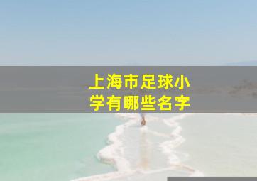 上海市足球小学有哪些名字