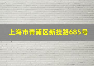 上海市青浦区新技路685号