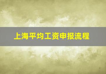 上海平均工资申报流程