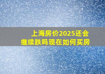 上海房价2025还会继续跌吗现在如何买房