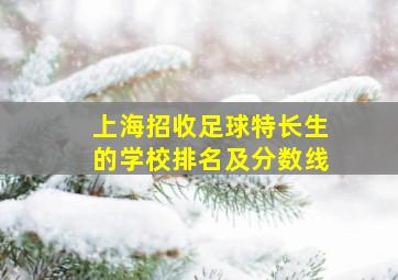 上海招收足球特长生的学校排名及分数线