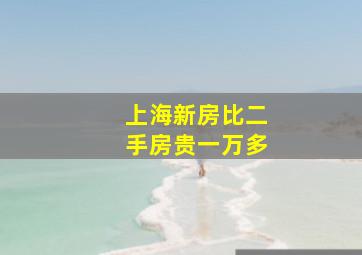 上海新房比二手房贵一万多