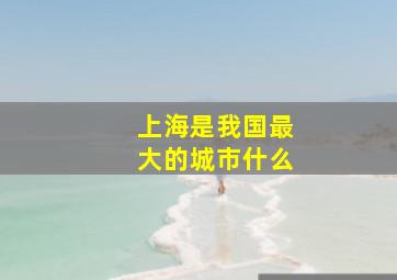 上海是我国最大的城市什么