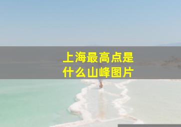 上海最高点是什么山峰图片