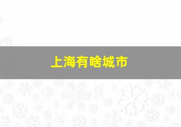 上海有啥城市