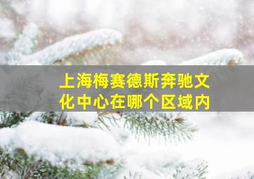 上海梅赛德斯奔驰文化中心在哪个区域内