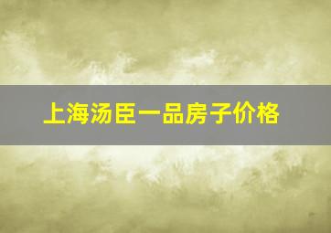 上海汤臣一品房子价格