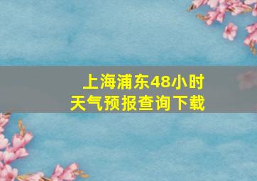 上海浦东48小时天气预报查询下载