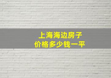 上海海边房子价格多少钱一平