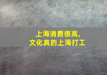 上海消费很高,文化真的上海打工