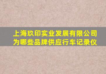 上海玖印实业发展有限公司为哪些品牌供应行车记录仪