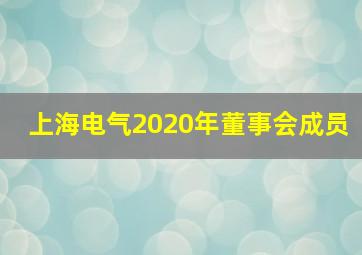 上海电气2020年董事会成员