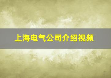 上海电气公司介绍视频