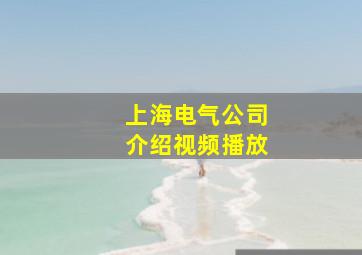 上海电气公司介绍视频播放