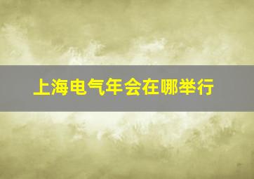 上海电气年会在哪举行