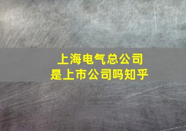 上海电气总公司是上市公司吗知乎