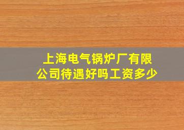 上海电气锅炉厂有限公司待遇好吗工资多少