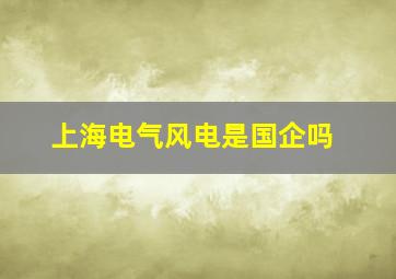 上海电气风电是国企吗