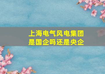 上海电气风电集团是国企吗还是央企