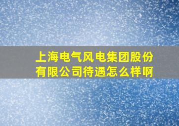 上海电气风电集团股份有限公司待遇怎么样啊