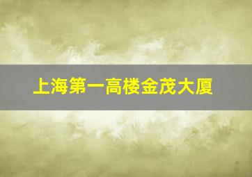 上海第一高楼金茂大厦