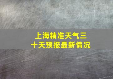 上海精准天气三十天预报最新情况