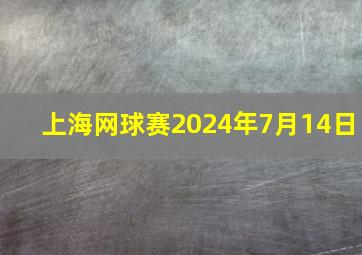 上海网球赛2024年7月14日