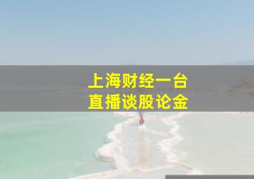 上海财经一台直播谈股论金