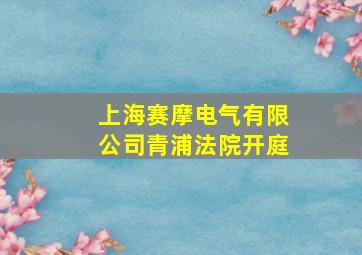 上海赛摩电气有限公司青浦法院开庭