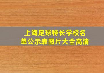 上海足球特长学校名单公示表图片大全高清