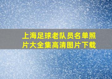 上海足球老队员名单照片大全集高清图片下载